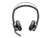Poly Voyager Focus 2 - Micro-casque - sur-oreille - Bluetooth - sans fil, filaire - Suppresseur de bruit actif - USB-A via adaptateur Bluetooth - noir - Certifié pour Microsoft Teams 77Y85AA
