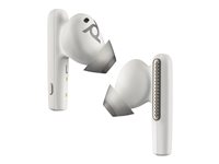 Poly Voyager Free 60 UC - Écouteurs sans fil avec micro - intra-auriculaire - Bluetooth - Suppresseur de bruit actif - USB-A via adaptateur Bluetooth - blanc sable - certifié Zoom 7Y8L3AA