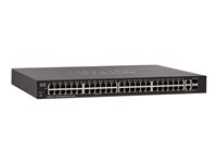 Cisco 250 Series SG250-50P - Commutateur - C3 - intelligent - 48 x 10/100/1000 (PoE+) + 2 x combo Gigabit Ethernet / SFP Gigabit - Montable sur rack - PoE+ (375 W) - remanufacturé SG250-50P-K9-EU-RF