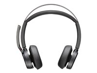 Poly Voyager Focus 2 - Micro-casque - sur-oreille - Bluetooth - sans fil, filaire - Suppresseur de bruit actif - USB-C via un adaptateur Bluetooth - noir - Certifié pour Microsoft Teams 76U47AA